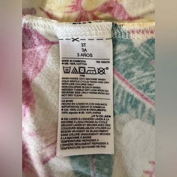 Old Navy Toddler Girl Floral Dress | Size 3T | Cotton Sleeveless - Picture 3 of 4